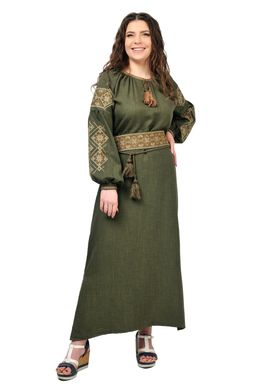 Сукня-вишиванка Соломія (хакі)