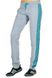 Спортивные штаны женские Classic светло-серый с мятным лампасом фото 1