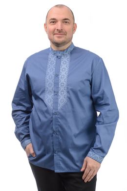 Котонова сорочка з вишивкою (блакитний)