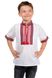 Рубашка летняя "Вышиванка" для мальчика (красный жаккард) фото 1
