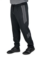 Чоловічі спортивні штани NEW SPORT (чорний+лампас антрацит)