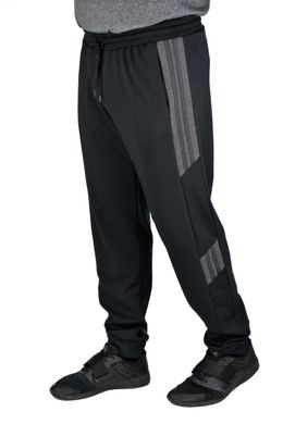 Мужские спортивные штаны NEW SPORT (черный+лампас антрацит)