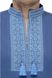 Вышиванка мужская из льна Модерн (голубой) фото 3