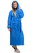 Женский теплый халат длинный (голубой) фото 1