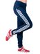 Трикотажные спортивные штаны Fitness (темно-синий+белый лампас) фото 2