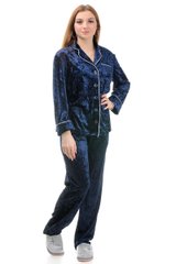 Велюровая пижама (темно-синий)