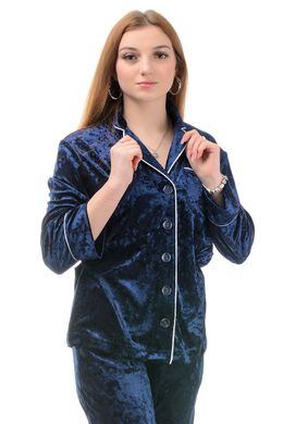 Велюровая пижама (темно-синий)