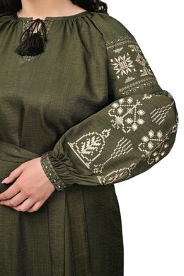 Сукня-вишиванка "Купава" (хакі)