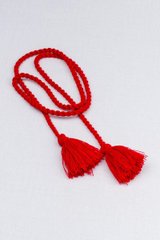 Шнурок с кисточками для вышиванки (красный)