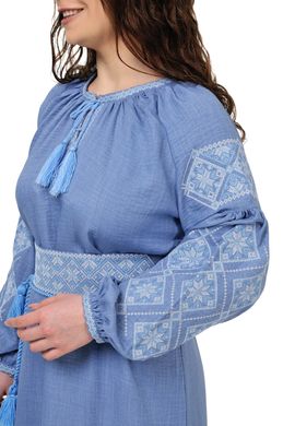 Сукня-вишиванка Соломія (блакитний)