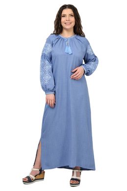 Платье-вышиванка Соломия (голубой)