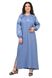 Платье-вышиванка Соломия (голубой) фото 2