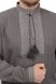 Вишиванка Модерн з тканини льон-штрих (сірий) фото 4