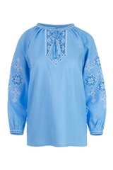Детская сорочка вышиванка для девочки Софийка (голубой)