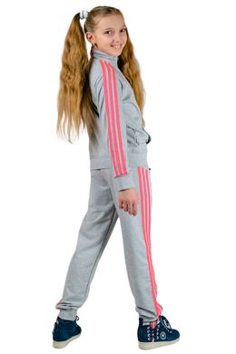Спортивный костюм подростковый (меланж с розовым лампасом)