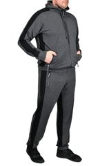 Чоловічий спортивний костюм з капюшоном (антрацит+чорний)