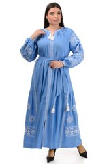 Вишукана сукня-вишиванка Мрія (блакитний)