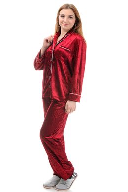 Пижама из велюра (бордовый)