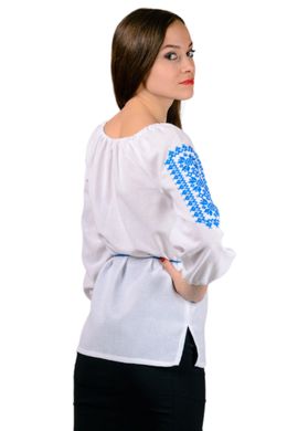 Жіноча вишиванка Орнамент (блакитна вишивка)