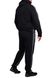 Трикотажный спортивный костюм с капюшоном (черный+антрацит) фото 2