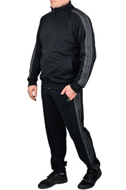 Мужской спортивный костюм ЛАМПАС (черный+антрацит)