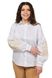 Жіноча котонова сорочка (біла з пісочною вишивкою) фото 3