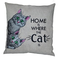 Декоративна подушка з вишивкою "Cats" (в асортименті)