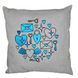 Декоративна подушка з вишивкою "Love" (бежевий+блакитний) фото 1