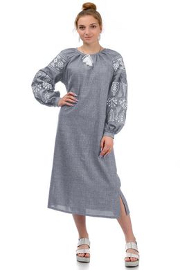 Сукня-вишиванка "Купава" (сірий)