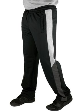 Спортивные прямые штаны ТРИО (черный)