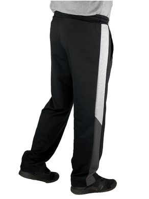 Спортивные прямые штаны ТРИО (черный)