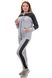 Подростковый трикотажный костюм с капюшоном (меланж+антрацит) фото 1