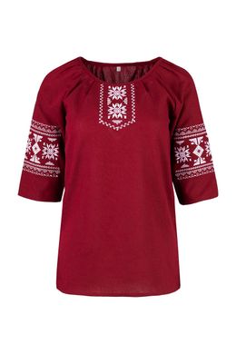 Дитяча блуза-вышиванка Пани для девочки (бордо)