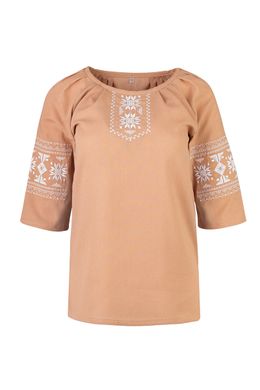 Дитяча блуза-вишиванка Пані для дівчинки (мокко)
