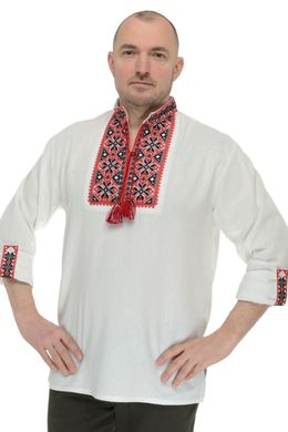 Мужская вышиванка льняная Модерн (белый)