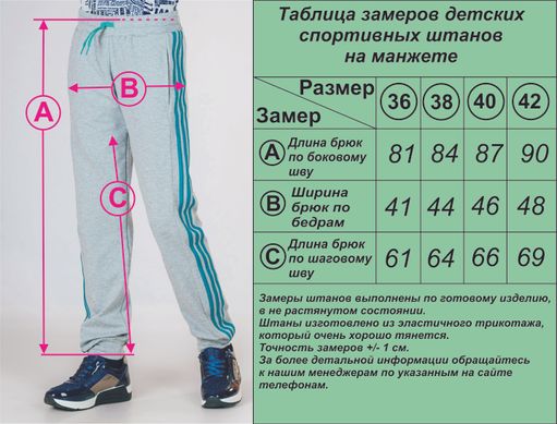Спортивные штаны подростковые (синий+розовый)