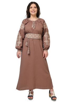 Сукня-вишиванка Соломія (мокко)