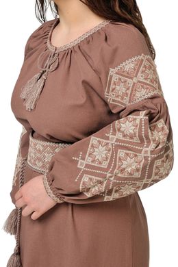 Сукня-вишиванка Соломія (мокко)