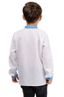 Рубашка "Вышиванка" для мальчика (голубой жаккард)