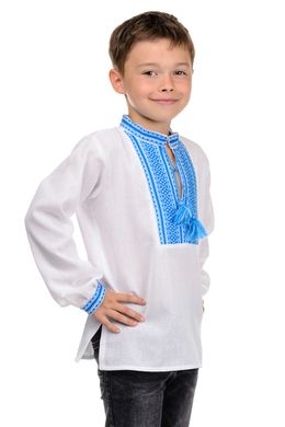 Сорочка "Вишиванка" для хлопця (блакитний жаккард)