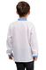 Рубашка "Вышиванка" для мальчика (голубой жаккард) фото 3
