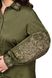 Жіноча котонова сорочка з вишивкою (хакі) фото 2