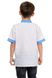 Рубашка летняя "Вышиванка" для мальчика (голубой жаккард) фото 3